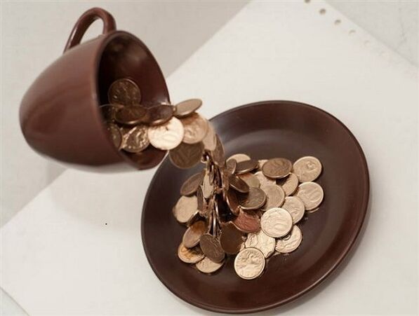миска з монетами для залучення грошей